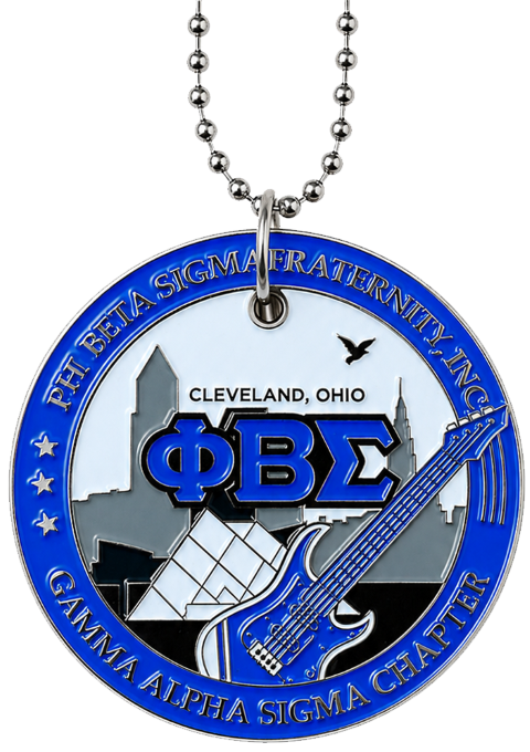 Custom Fraternity Pins - Phi Beta Sigma Soft Enamel Dogtag Medium