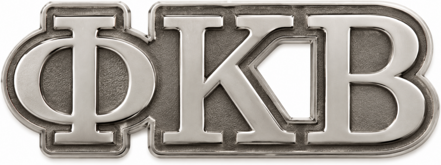 Phi Kappa Beta Diestruck Silver Metal Pin