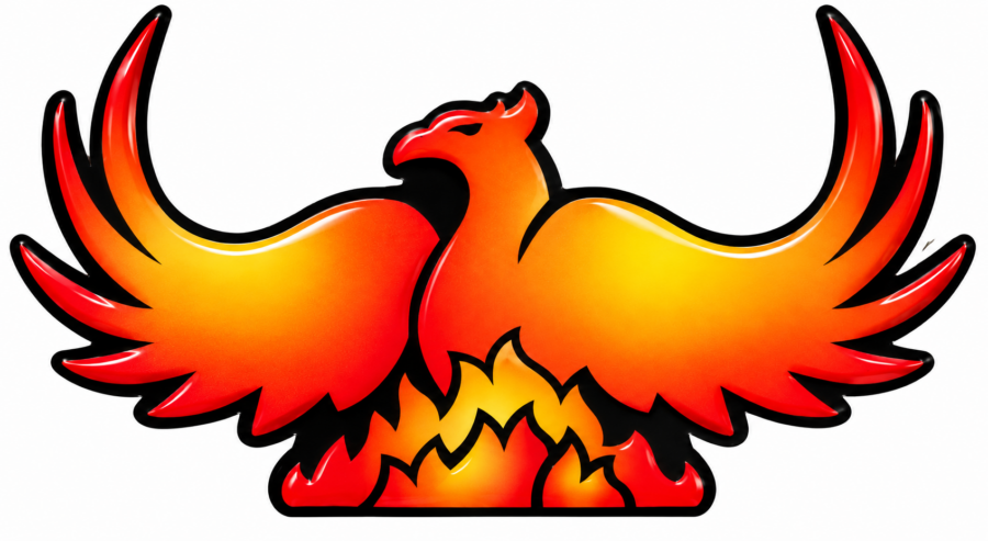 Sigma Upsilon Mu Phoenix Bird Offset Printed Pin