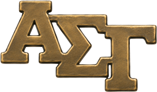 Custom Fraternity Pin bronze cutouts small